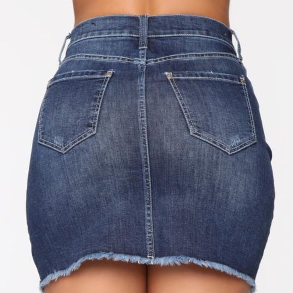 Fashion Nova Denim Skirt size S - Picture 6 of 8